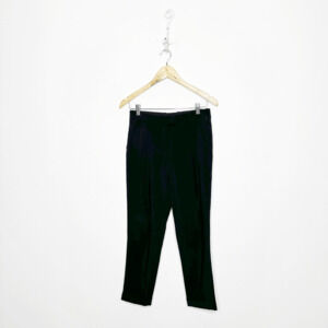COS Pleated Straight Leg Black POLY blend career minimalist womens size 2